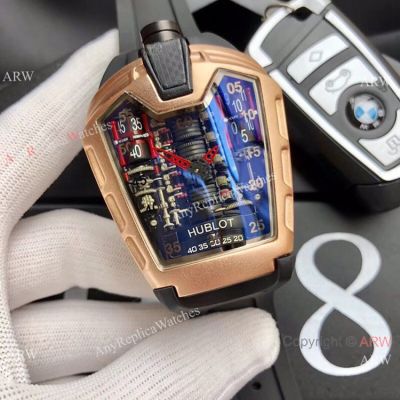 Copy Hublot MP-05 Laferrari Limited Edition Rose Gold Watches - Quartz Movement